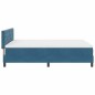 Letto con Rete a Molle e Materasso vidaXL Blu Scuro 140x190 cm in Velluto Letto con Rete a Molle e Materasso vidaXL Blu Scuro 140x190 cm in Velluto