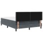 Letto con Box Spring e Materasso Grigio Scuro 140x200 cm in Velluto Letto con Box Spring e Materasso Grigio Scuro 140x200 cm in Velluto