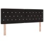 vidaXL Letto con rete da box e materasso Nero 140x200 cm Velluto