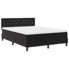 vidaXL Letto con box spring e materasso Nero 160x200 cm Velluto