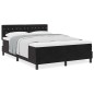 vidaXL Letto con box spring e materasso Nero 160x200 cm Velluto