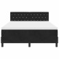 vidaXL Letto con box spring e materasso Nero 160x200 cm Velluto