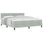 letto con box spring e materasso vidaXL grigio chiaro super king in velluto letto con box spring e materasso vidaXL grigio chiaro super king in velluto