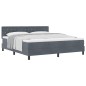 vidaXL Letto Box Spring con Materasso Grigio Scuro Super King in Velluto vidaXL Letto Box Spring con Materasso Grigio Scuro Super King in Velluto
