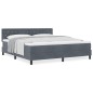 vidaXL Letto Box Spring con Materasso Grigio Scuro Super King in Velluto vidaXL Letto Box Spring con Materasso Grigio Scuro Super King in Velluto