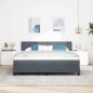 vidaXL Letto Box Spring con Materasso Grigio Scuro Super King in Velluto vidaXL Letto Box Spring con Materasso Grigio Scuro Super King in Velluto