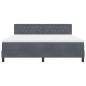 vidaXL Letto Box Spring con Materasso Grigio Scuro Super King in Velluto vidaXL Letto Box Spring con Materasso Grigio Scuro Super King in Velluto