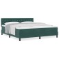vidaXL Letto a Rete con Materasso Verde Scuro Super King in Velluto