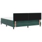 vidaXL Letto a Rete con Materasso Verde Scuro Super King in Velluto
