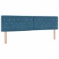 vidaXL Letto a Contenitore con Materasso Blu Scuro Super King in Velluto