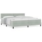 Letto Box Spring vidaXL con Materasso Grigio Chiaro 200x200 cm Velluto