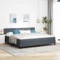 vidaXL Letto a Castello con Materasso Grigio Scuro 200x200 cm Velluto vidaXL Letto a Castello con Materasso Grigio Scuro 200x200 cm Velluto