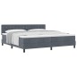 vidaXL Letto a Castello con Materasso Grigio Scuro 200x200 cm Velluto vidaXL Letto a Castello con Materasso Grigio Scuro 200x200 cm Velluto