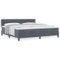 vidaXL Letto a Castello con Materasso Grigio Scuro 200x200 cm Velluto vidaXL Letto a Castello con Materasso Grigio Scuro 200x200 cm Velluto