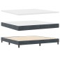 vidaXL Letto a Castello con Materasso Grigio Scuro 200x200 cm Velluto vidaXL Letto a Castello con Materasso Grigio Scuro 200x200 cm Velluto