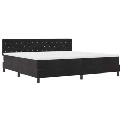 vidaXL Letto Box Spring con Materasso Nero 200x200 cm Velluto