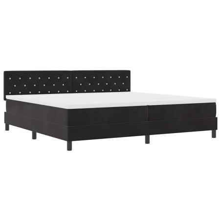 vidaXL Letto Box Spring con Materasso Nero 200x200 cm Velluto