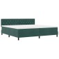 vidaXL Letto a Rete con Materasso Verde Scuro 200x200 cm Velluto vidaXL Letto a Rete con Materasso Verde Scuro 200x200 cm Velluto