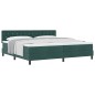 vidaXL Letto a Rete con Materasso Verde Scuro 200x200 cm Velluto vidaXL Letto a Rete con Materasso Verde Scuro 200x200 cm Velluto