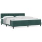 vidaXL Letto a Rete con Materasso Verde Scuro 200x200 cm Velluto vidaXL Letto a Rete con Materasso Verde Scuro 200x200 cm Velluto