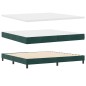 vidaXL Letto a Rete con Materasso Verde Scuro 200x200 cm Velluto vidaXL Letto a Rete con Materasso Verde Scuro 200x200 cm Velluto