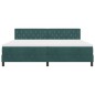 vidaXL Letto a Rete con Materasso Verde Scuro 200x200 cm Velluto vidaXL Letto a Rete con Materasso Verde Scuro 200x200 cm Velluto