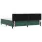 vidaXL Letto a Rete con Materasso Verde Scuro 200x200 cm Velluto vidaXL Letto a Rete con Materasso Verde Scuro 200x200 cm Velluto