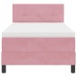 Letto a Box Spring vidaXL con Materasso Rosa 80x200 cm in Velluto Letto a Box Spring vidaXL con Materasso Rosa 80x200 cm in Velluto
