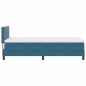 vidaXL Letto con Rete a Molle e Materasso Blu Scuro Singolo in Velluto vidaXL Letto con Rete a Molle e Materasso Blu Scuro Singolo in Velluto
