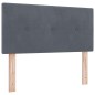Letto Box Spring con Materasso Grigio Scuro 90x200 cm in Velluto Letto Box Spring con Materasso Grigio Scuro 90x200 cm in Velluto