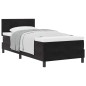 vidaXL Letto con Rete a Doghe e Materasso Nero 90x200 cm Velluto