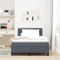 vidaXL Letto a Box con Materasso Grigio Scuro Piccolo Doppio in Velluto