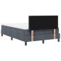 vidaXL Letto a Box con Materasso Grigio Scuro Piccolo Doppio in Velluto