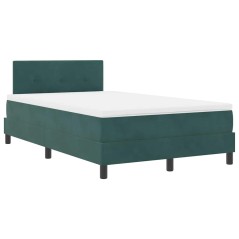 vidaXL Letto Box Spring con Materasso Verde Scuro Piccolo Doppio Velluto
