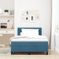 vidaXL Letto Box Spring con Materasso Blu Scuro Piccolo Doppio in Velluto vidaXL Letto Box Spring con Materasso Blu Scuro Piccolo Doppio in Velluto
