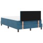 vidaXL Letto Box Spring con Materasso Blu Scuro Piccolo Doppio in Velluto vidaXL Letto Box Spring con Materasso Blu Scuro Piccolo Doppio in Velluto