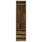 Armadio con Cassetti Rovere Fumo 50x50x200 cm Legno Multistrato Armadio con Cassetti Rovere Fumo 50x50x200 cm Legno Multistrato