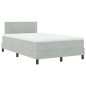 Letto a Molle con Materasso vidaXL Grigio Chiaro 120x200 cm Velluto