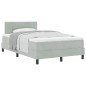 Letto a Molle con Materasso vidaXL Grigio Chiaro 120x200 cm Velluto