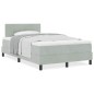 Letto a Molle con Materasso vidaXL Grigio Chiaro 120x200 cm Velluto