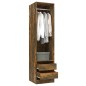 Armadio con Cassetti Rovere Fumo 50x50x200 cm Legno Multistrato Armadio con Cassetti Rovere Fumo 50x50x200 cm Legno Multistrato