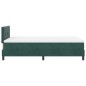 vidaXL Letto a Rete con Materasso Verde Scuro 120x200 cm Velluto