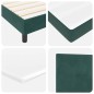 vidaXL Letto a Rete con Materasso Verde Scuro 120x200 cm Velluto