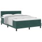 Letto Box Spring con materasso verde scuro 140x190 cm in velluto