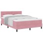 vidaXL Letto a molle rosa con materasso 140x190 cm in velluto vidaXL Letto a molle rosa con materasso 140x190 cm in velluto