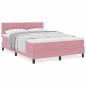 vidaXL Letto a molle rosa con materasso 140x190 cm in velluto vidaXL Letto a molle rosa con materasso 140x190 cm in velluto