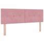 vidaXL Letto a molle rosa con materasso 140x190 cm in velluto vidaXL Letto a molle rosa con materasso 140x190 cm in velluto