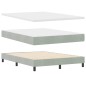 Letto a Castello vidaXL con Materasso Grigio Chiaro 160x200 cm Velluto Letto a Castello vidaXL con Materasso Grigio Chiaro 160x200 cm Velluto