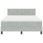 Letto a Castello vidaXL con Materasso Grigio Chiaro 160x200 cm Velluto Letto a Castello vidaXL con Materasso Grigio Chiaro 160x200 cm Velluto