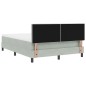 Letto a Castello vidaXL con Materasso Grigio Chiaro 160x200 cm Velluto Letto a Castello vidaXL con Materasso Grigio Chiaro 160x200 cm Velluto